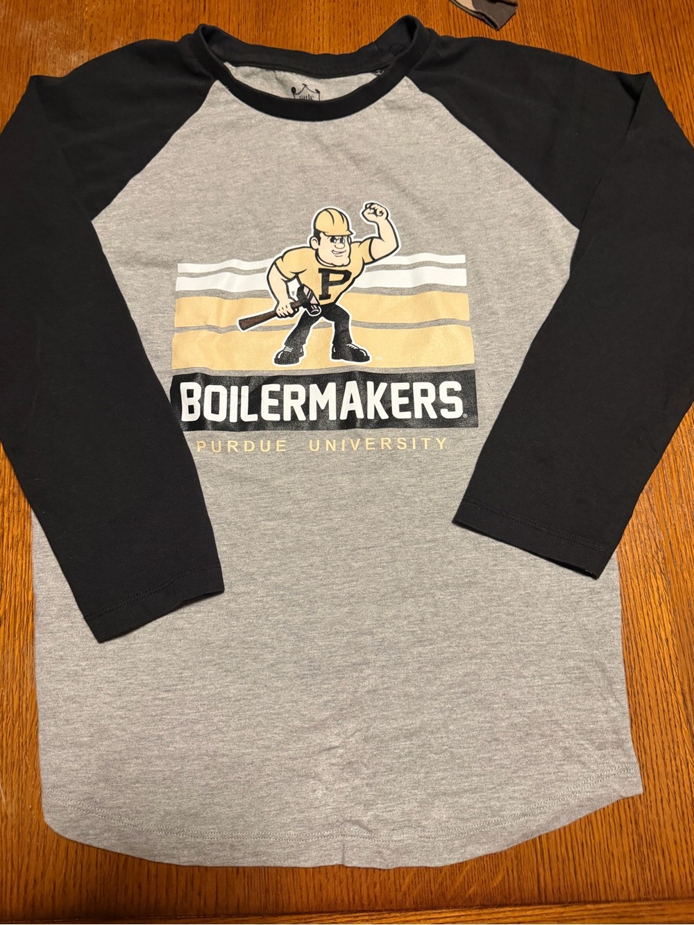 Vintage Purdue Boilermakers Gray & Black Purdue Pete  Tee